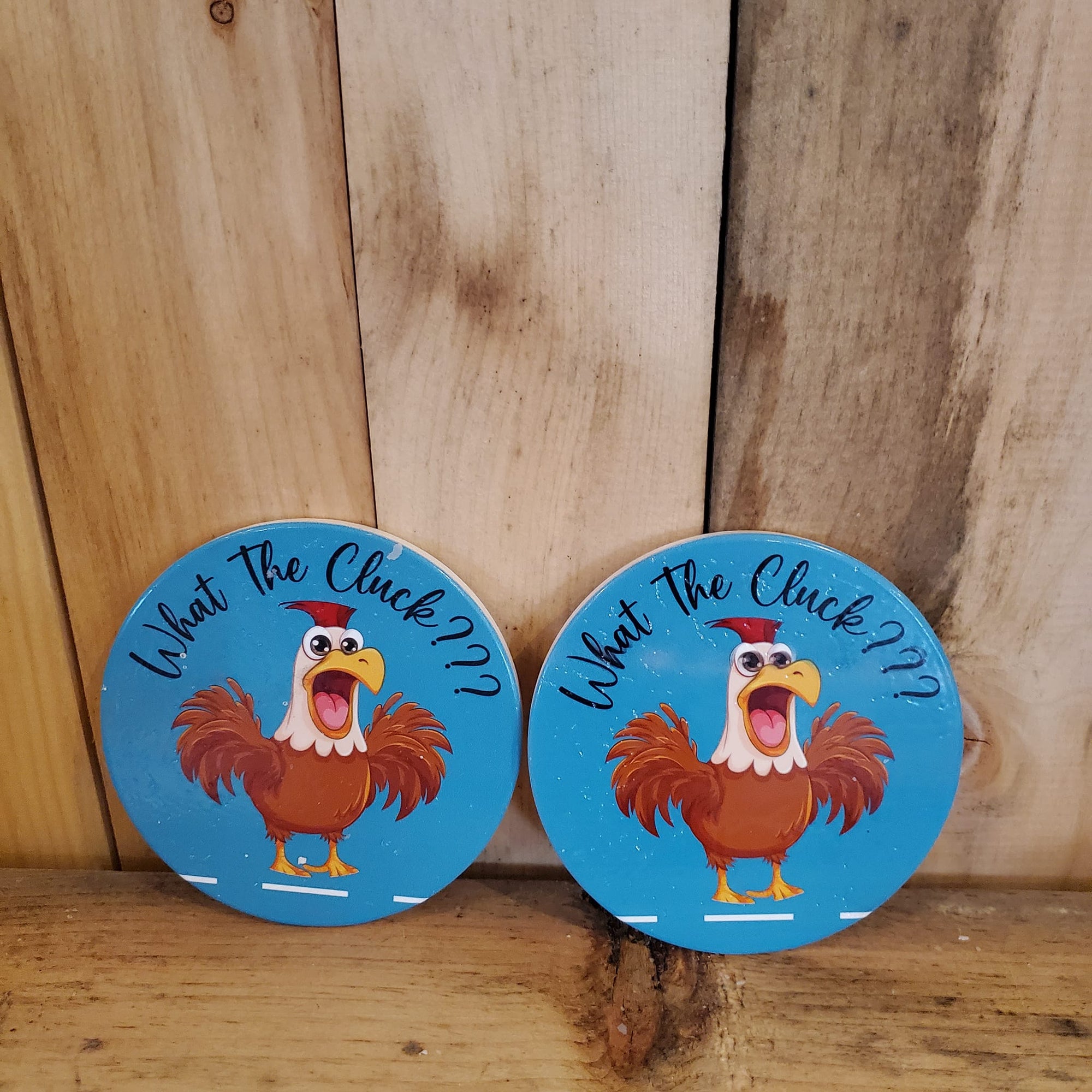 What the cluck coaster set